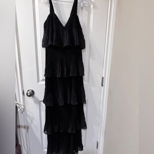 Elegant Black Tiered Dress